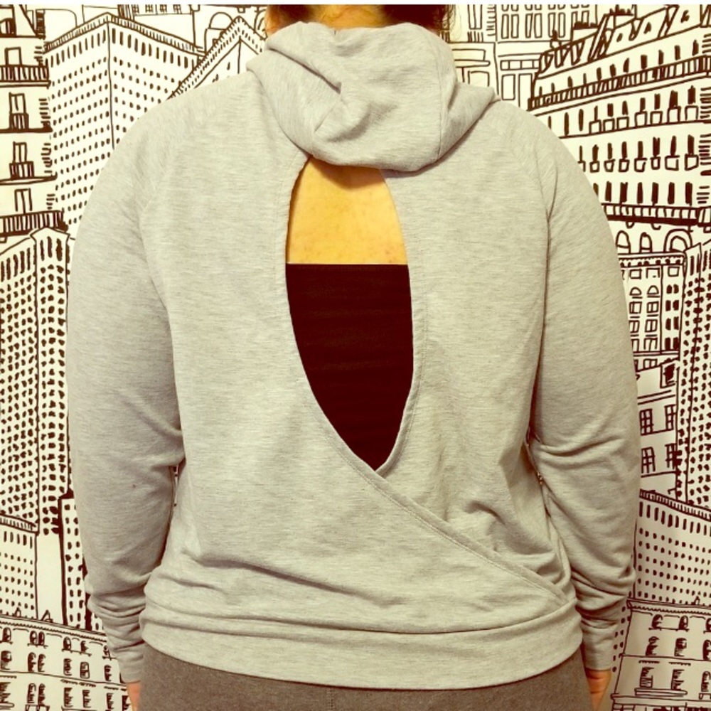 French Terry Hoodie Open Back